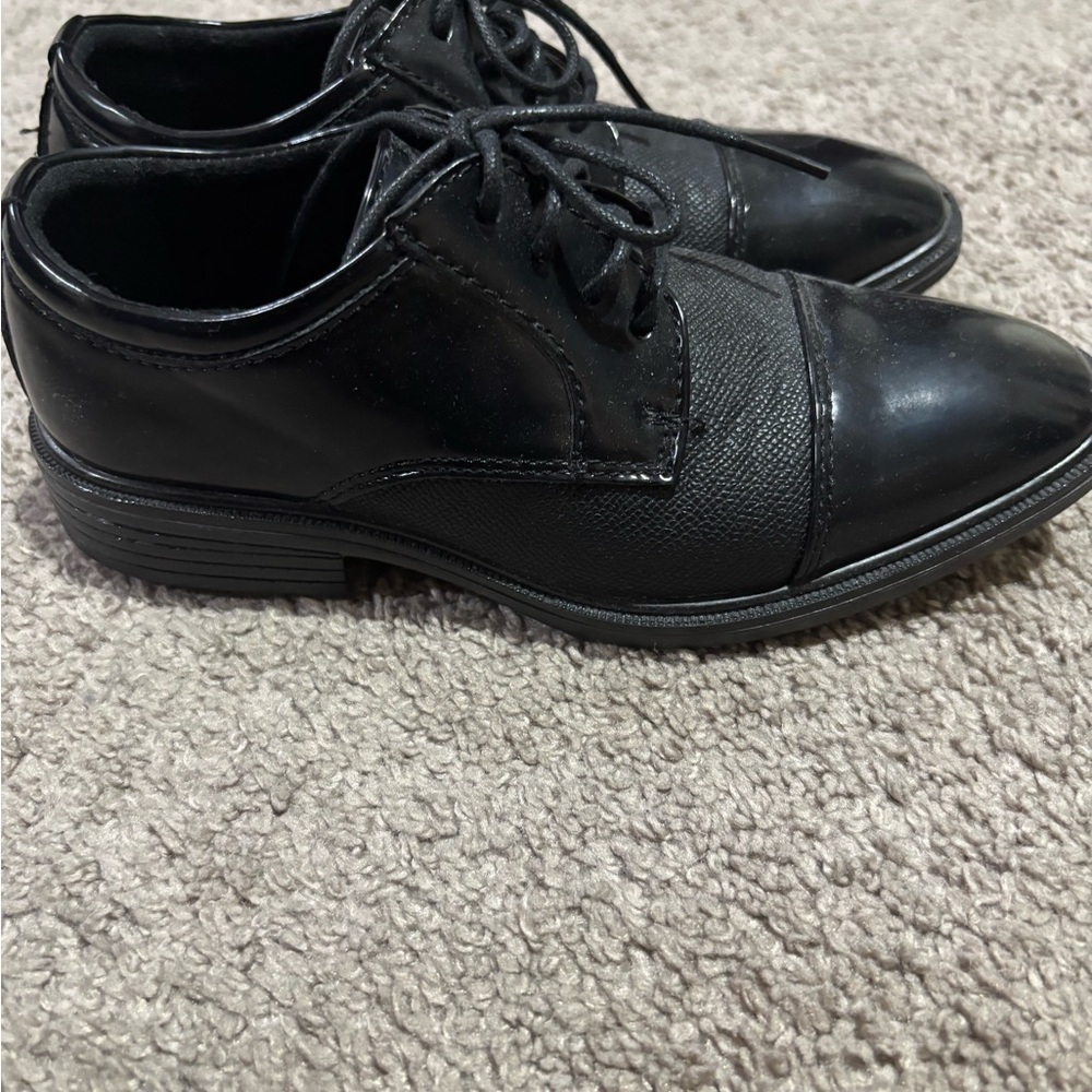 Deer Stags Black Kids Dress Shoes